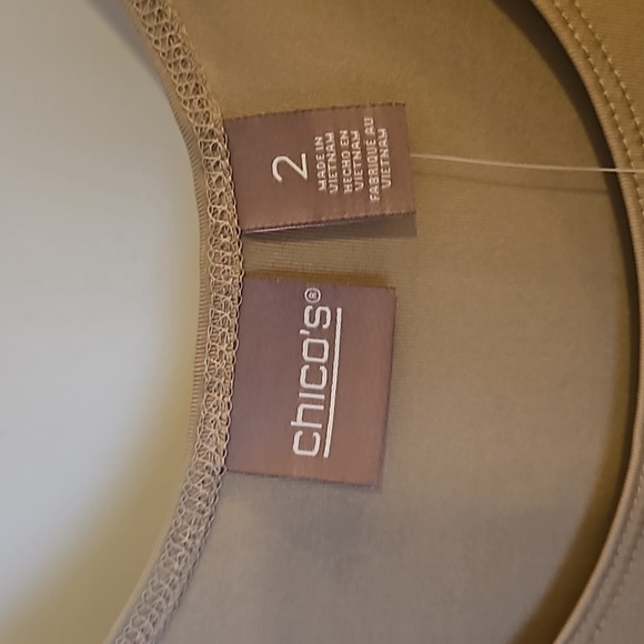 NWT Chicos Microfiber Tank Tan Size 2 = 12/14 Large - Picture 6 of 7